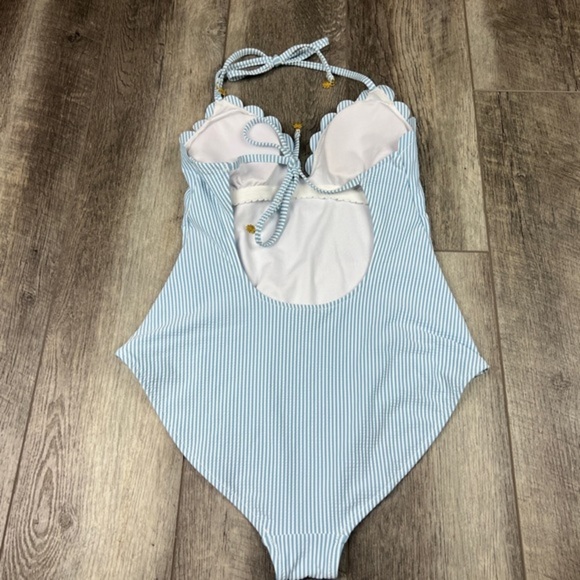Jessica Simpson Blue Stripe One Piece - Picture 10 of 12